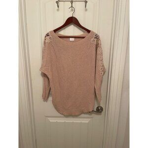 Sirenlily Maternity Lace Embellished‎ Long Sleeve Top Women Sz M , Viscose Blend
